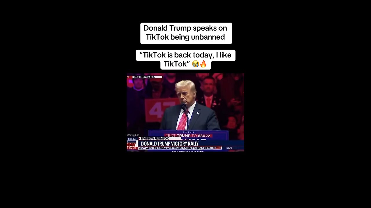 Donald Trump speaks for TikTok