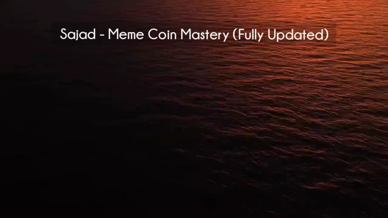 (courseslibrary.com)Sajad - Meme Coin Mastery (Fully Updated) Course download