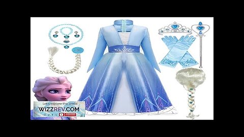 Disney Frozen Girls Dress Elsa 2 Princess Cosplay Costume Kid Fancy Children Review