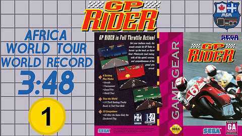 GP Rider [GG 1994] World Tour - Africa [3'48"74] WR🥇 | SEGA Game Gear