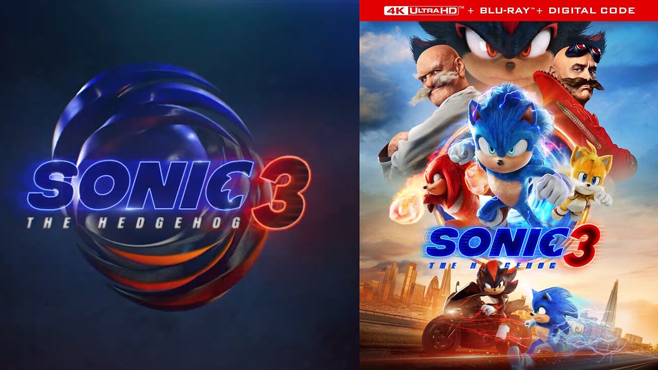 Sonic The Hedgehog 3 [4K UHD + Blu-ray] Starring Jim Carrey