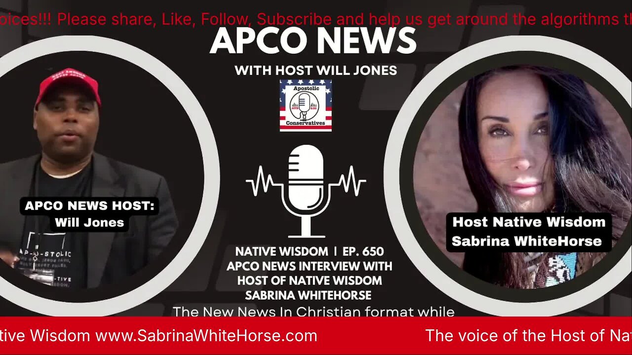 Native Wisdom | Ep. 650 APCO News INTERVIEW with Host of Native wisdom Sabrina WhiteHorse clip #3