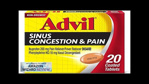 Advil Sinus Congestion and Pain Sinus Relief Medicine Pain Reliever and Fever Review