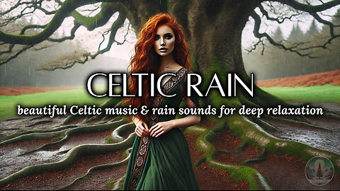 Calming Celtic Music and Rain Sounds | Relaxing, Sleep, Meditation, Study, Focus, Stress Relief