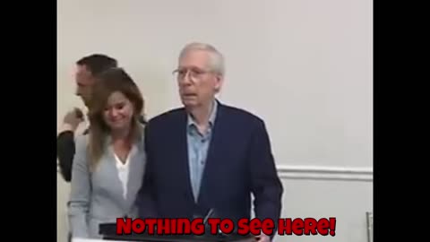 Mitch McConnell freezes when asked about running for re-election in 2026.