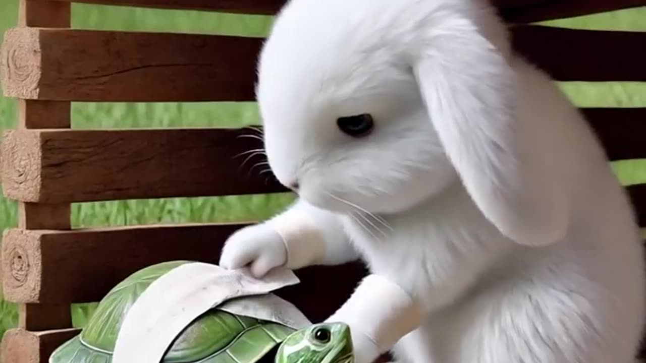 A little rabbit floating in the middle of a heavy rainstorm #RabbitRescue #CuteAnimals