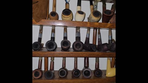 Trent Page's briar pipe collection.