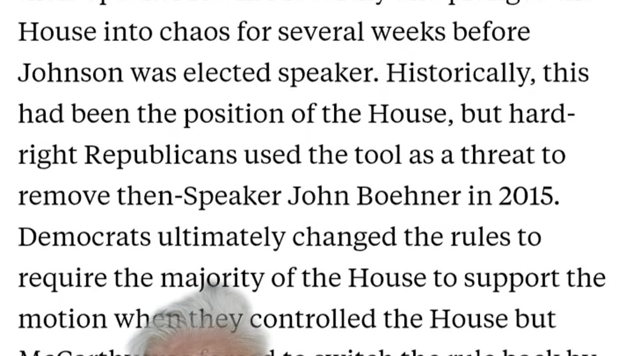 Republican make it harder to remove a speaker of the house