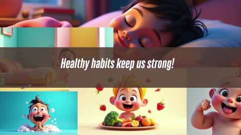 The Healthy Habits Song | Brush Your Teeth, Wash Your Hands & Eat Veggies | Kids Nursery Rhyme