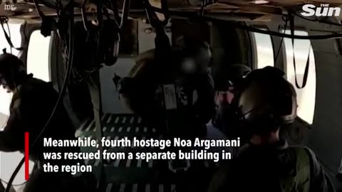 Dramatic moment IDF rescue terrified Israeli hostages before firing at Hamas captors