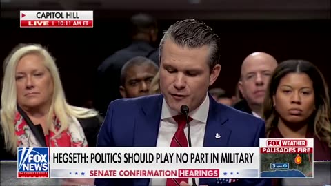 Pete Hegseth says: "Our standards will be high and they will be equal, not equitable."