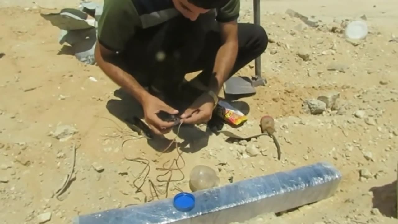 Footage located by the IDF in Gaza where Hamas terrorists are seen planting