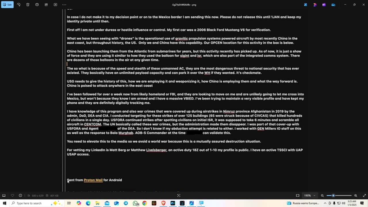 New Sarge Major Intel - These Next Few Days Are Critical