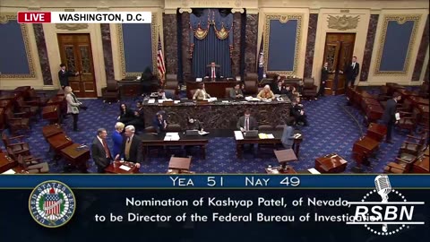 He's Confirmed‼️ Kash Patel’s Final Confirmation Vote in the U.S. Senate