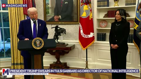 President Trump swears in Tulsi Gabbard at The White House as Director of National Intelligence