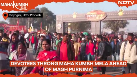 Maha Kumbh 2025 | Devotees Throng Maha Kumbh Mela Ahead Of Magh Purnima