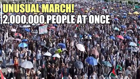 March of 2,000,000 Yemeni people providing support for Palestine