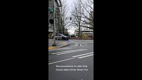 Buses from all over WA & drive through Seattle to honor slain King County Metro Driver Shawn Yim