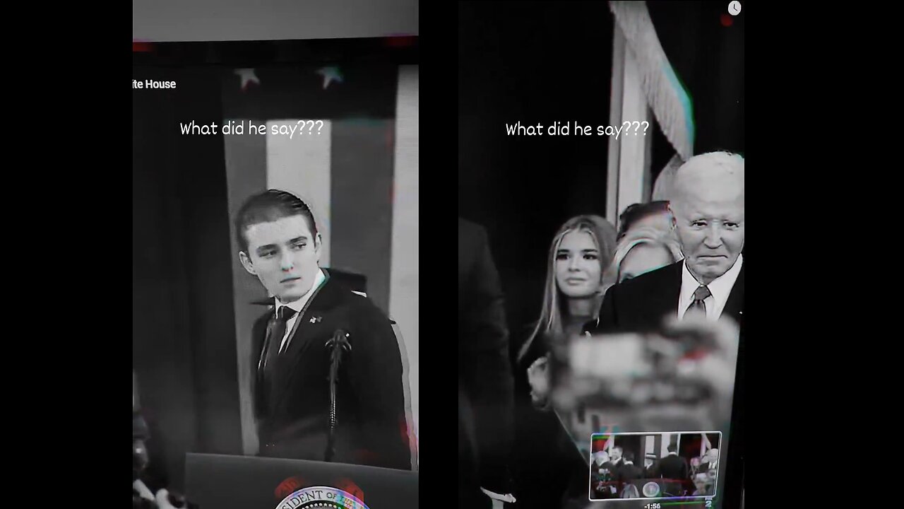 👀 What did Barron Trump say to Joe Biden❓ That Look❗