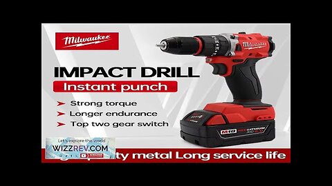 Milwaukee 150N.m Brushless Electric Impact Drill Cordless Drill Driver Mini Electric Review