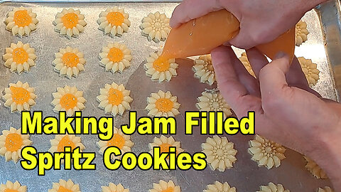 Spritz Cookies w Orange Jam