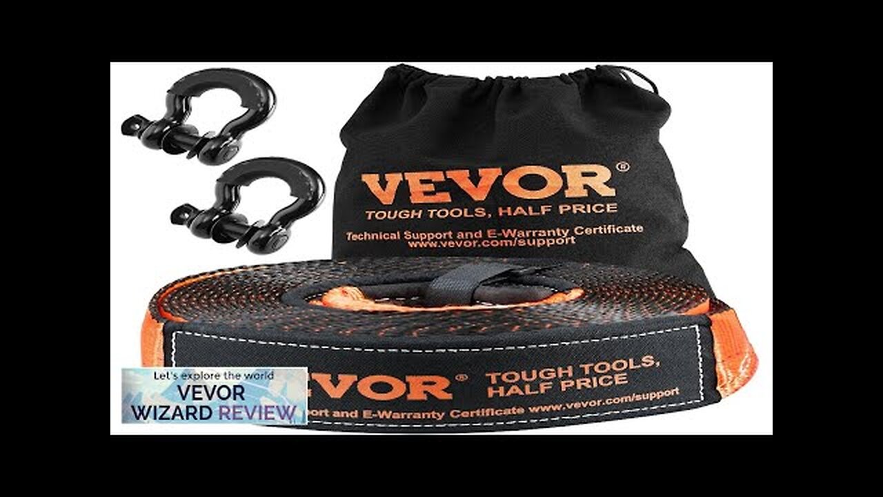 VEVOR Off-Road Recovery Kit 3" x 30' Heavy Duty Winch Recovery Kit Review