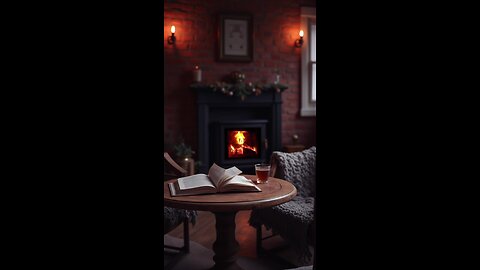 🔴 Deep Sleep with Blizzard and Fireplace Sounds | Cozy Winter Ambience and Howling Wind -☕❄️📖🔥