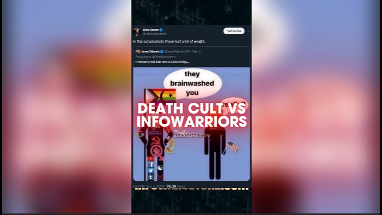 Leftist Death Cult VS INFOWARRIORS - Alex Jones on X