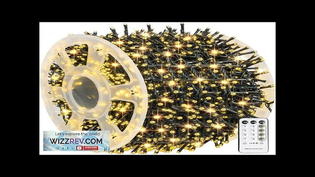 Dazzle Bright Outdoor Christmas String Lights 1000 LED 328 FT Plug in Review