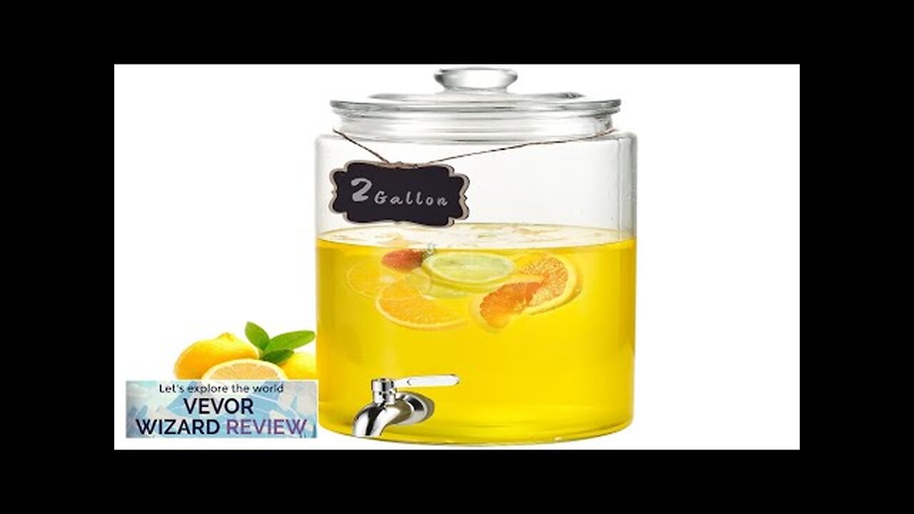 VEVOR Beverage Dispenser 2 Gallon Drink Dispensers for Parties Glass Juice Dispenser Review