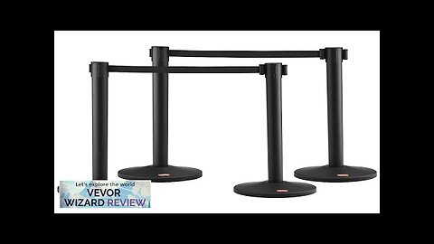 VEVOR Crowd Control Stanchion 4-Pack Crowd Control Barrier Carbon Steel Baking Painted Review