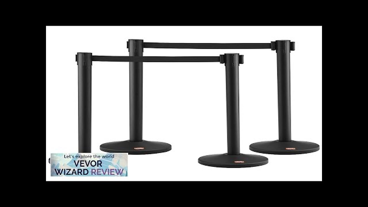 VEVOR Crowd Control Stanchion 4-Pack Crowd Control Barrier Carbon Steel Baking Painted Review