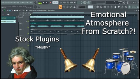 Emotional Atmospheric Beat-FL Studio-How to make Beats from scratch w/ STOCK Plugins *Mostly*