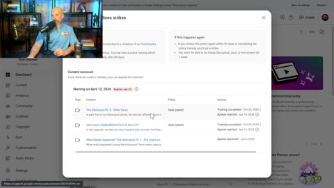 YouTube Strikes Update