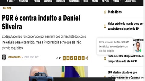 PGR é contra idulto de DANIEL SILVEIRA!! NOTÍCIA DE AGORA