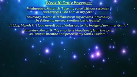 At a Glance! ~ Week 10 quick review of your daily numerology energies ~ Mar. 5 to 11, 2025