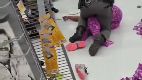 Racist Karen destroys Walmart and hits police officer; gets Instant Karma