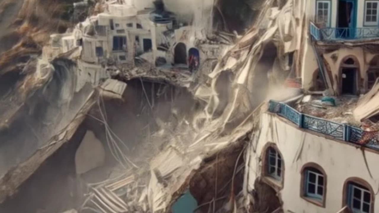 Santorini Island After Earthquake 🥲🥲🥲