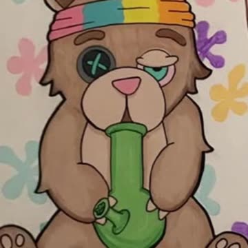 Teddy's Bong painting reveal