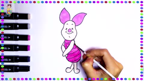 Piglet Painting for Kids Age 4-6 | Easy & Fun Art Tutorial