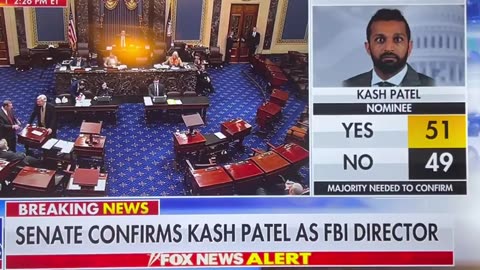 Kash Patel has been CONFIRMED by the Senate as FBI Director