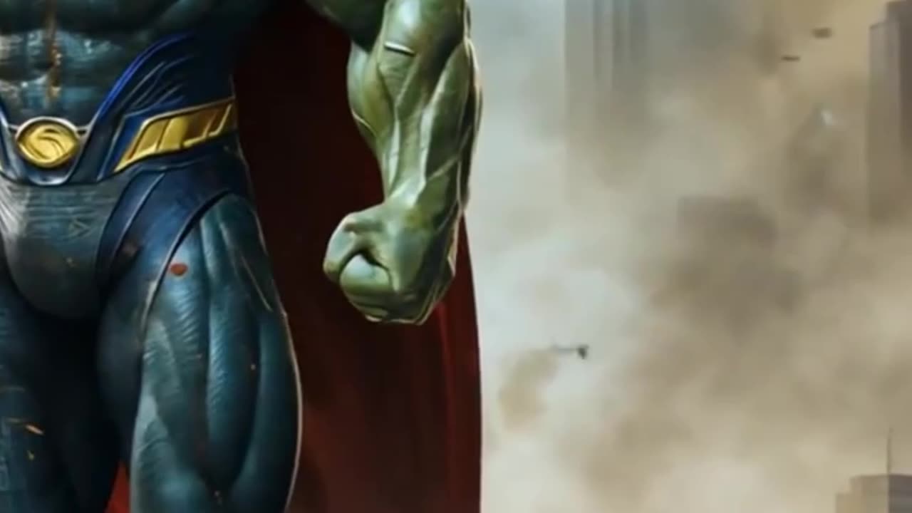 Batman+joker,(superman,hulk+spider-man)