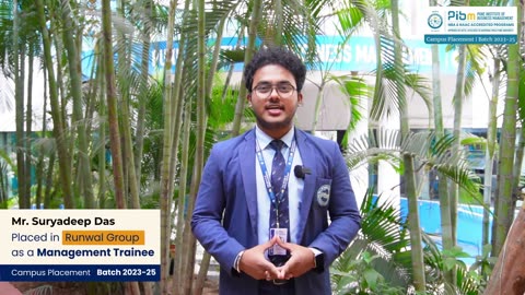 Batch 2023-25 Placements - Mr. Suryadeep Das | RunwalGroup | PIBMPune