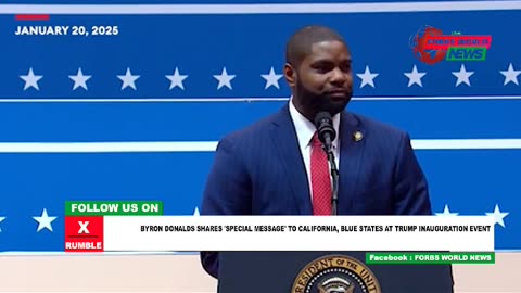 Rep. Byron Donalds takes central stage at inauguration ball