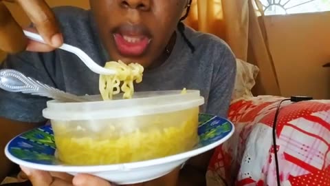 Eating Spicy Ramen Noodle Small Mukbang