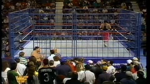 bret hart vs yokozuna in a steel cage match 1993