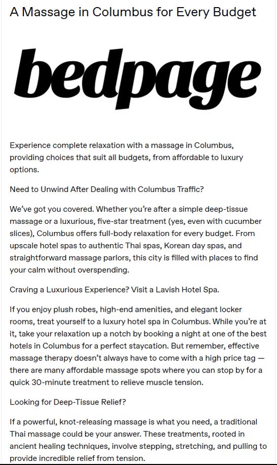 A Massage in Columbus for Every Budget