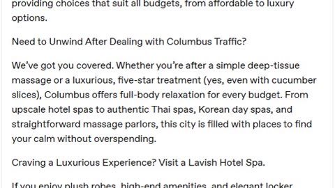 A Massage in Columbus for Every Budget