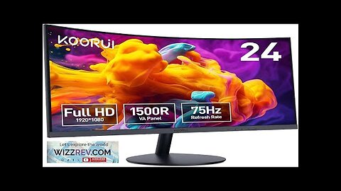 KOORUI 24 inch Curved Monitor Full HD 1080P Curved Computer Monitor 1500R Review