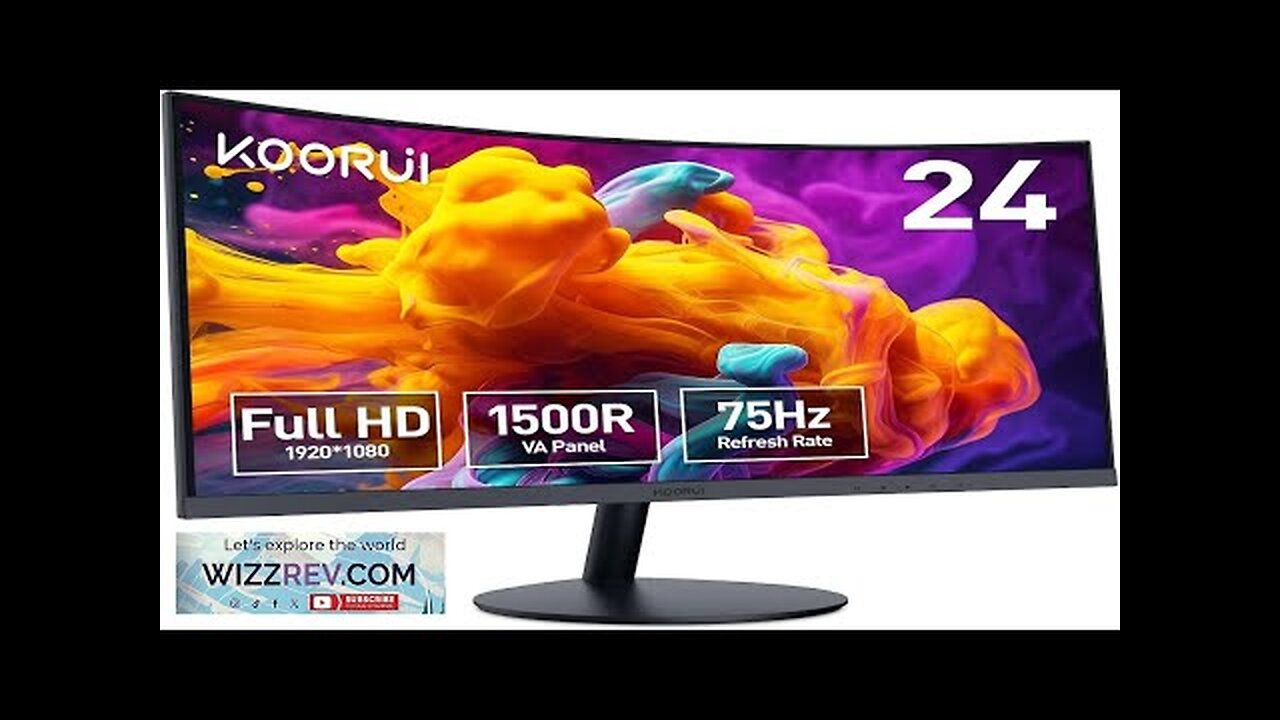 KOORUI 24 inch Curved Monitor Full HD 1080P Curved Computer Monitor 1500R Review